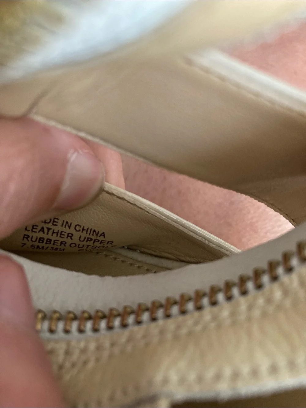 MICHAEL Michael Kors Nude Beige Leather Wedge Heels Sz 7.5